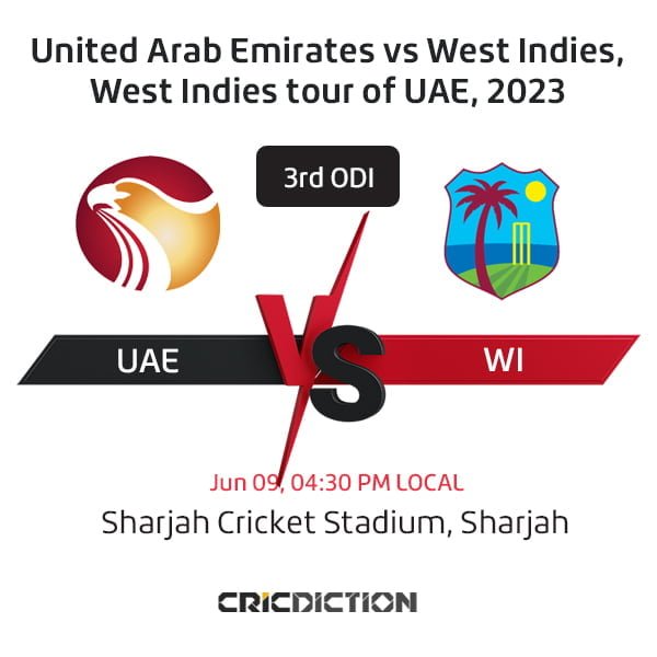 United Arab Emirates vs West Indies, 3rd ODI - Live Cricket Score, Commentary