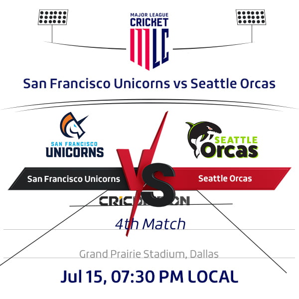 San Francisco Unicorns vs Seattle Orcas, 4th Match
