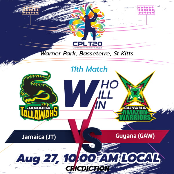 Jamaica Tallawahs vs Guyana Amazon Warriors, 11th Match