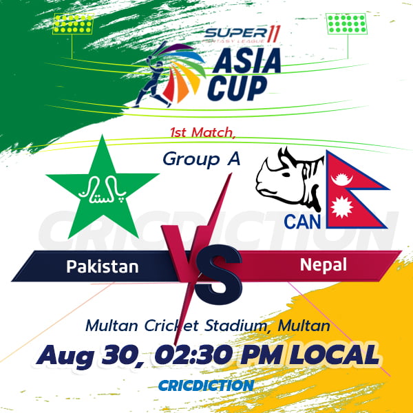 Pakistan vs Nepal, 1st Match, Group A