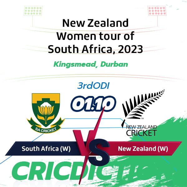3rd ODI New Zealand Women tour of South Africa, 2023