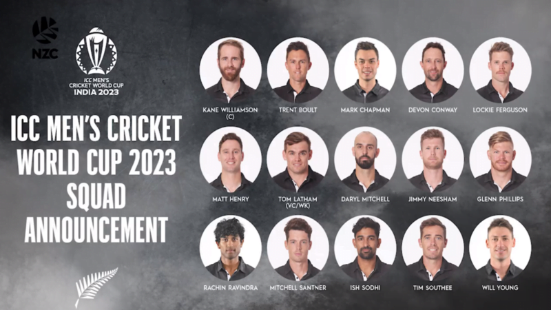 New Zealand’s ICC World Cup 2023 Squad