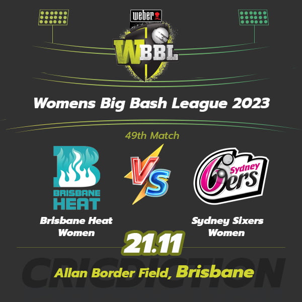 LIVE: Who will win today's match prediction? Women's Big Bash League: 48th Match, Sydney Thunder Women vs Adelaide Strikers Women & 49th Match, Brisbane Heat Women vs Sydney Sixers Women. Cricket Match Prediction
