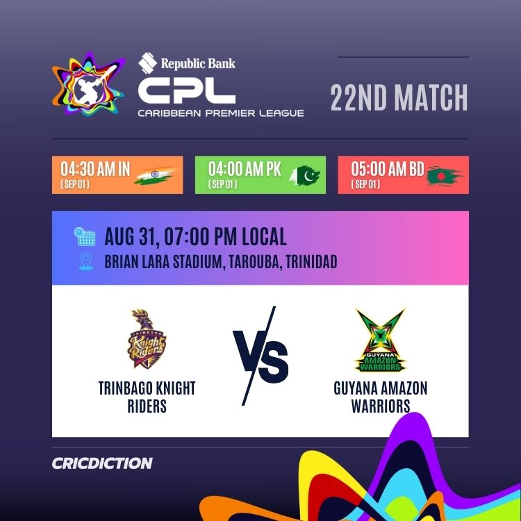LIVE: Who will win today’s match? CPL: 22nd Match, Riders vs Warriors & 4th Match, South Africa vs Zimbabwe & Women's Asia Cup 2026: 5th Match, Pakistan vs Thailand. Cricket Match Prediction